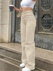 High - Waisted Wide Leg Jeans - FLORENTINE IRIS