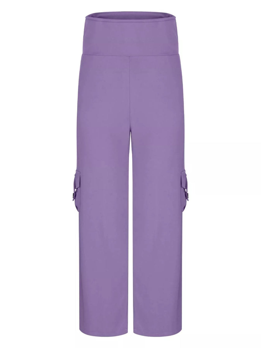 High - Waisted Yoga Pants with Pockets - FLORENTINE IRIS