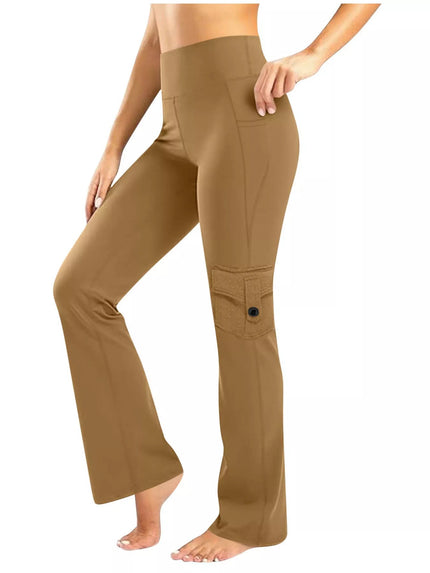 High - Waisted Yoga Pants with Pockets - FLORENTINE IRIS
