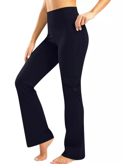 High - Waisted Yoga Pants with Pockets - FLORENTINE IRIS
