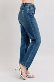 Judy Blue Full Size High Waisted Rigid Magic Non - destroy Straight Leg Jeans Plus Size - FLORENTINE IRIS