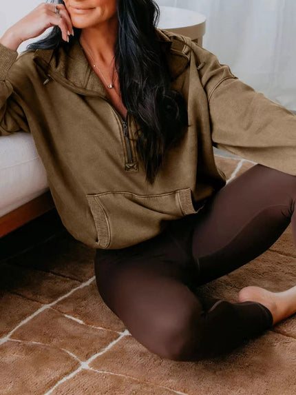 Kangaroo Pocket Baggy Hoodie - FLORENTINE IRIS