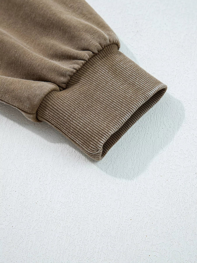 Kangaroo Pocket Baggy Hoodie - FLORENTINE IRIS