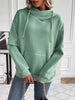 Kangaroo Pocket Long Sleeve Drawstring Hoodie - FLORENTINE IRIS