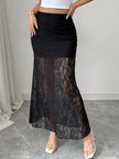 Lace Maxi Skirt - FLORENTINE IRIS