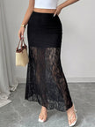Lace Maxi Skirt - FLORENTINE IRIS