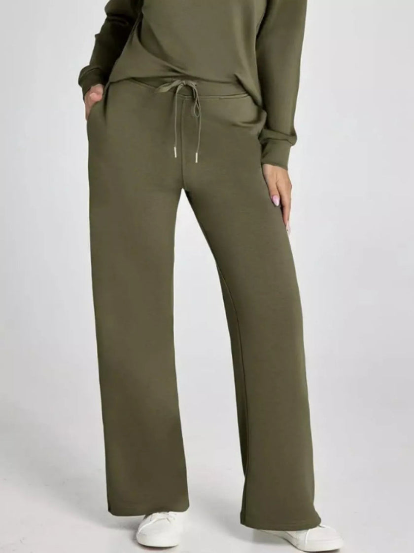 Long Sleeve Top and Pants Plus Size - FLORENTINE IRIS