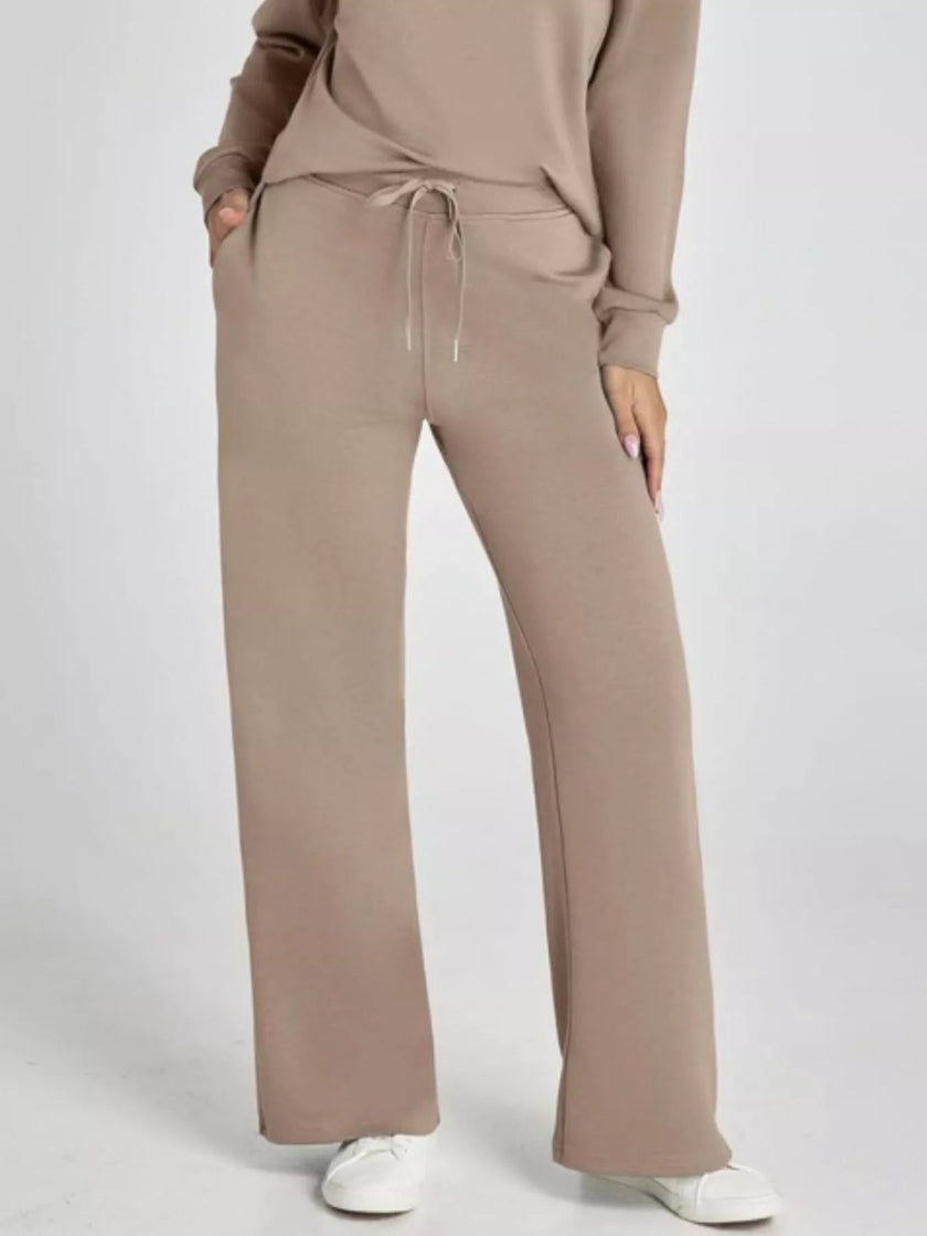 Long Sleeve Top and Pants Plus Size - FLORENTINE IRIS