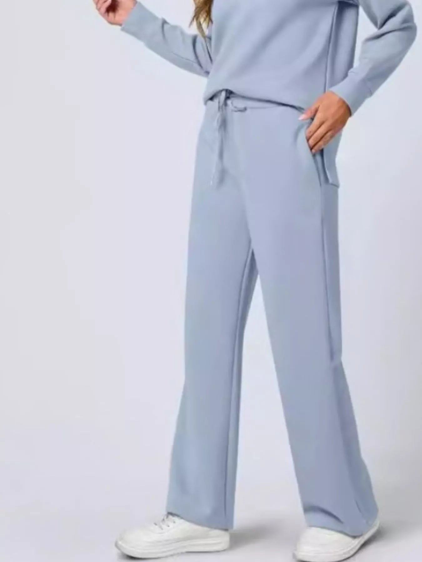 Long Sleeve Top and Pants Plus Size - FLORENTINE IRIS