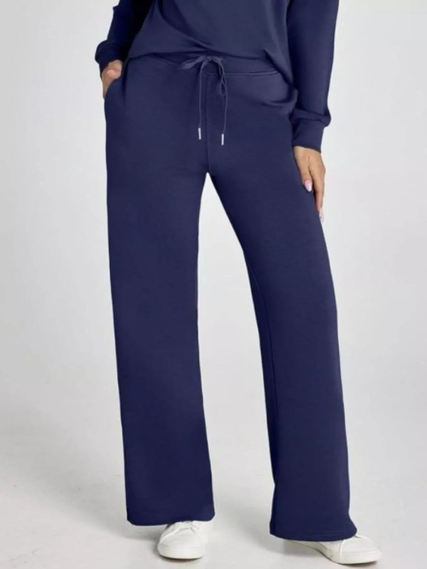 Long Sleeve Top and Pants Plus Size - FLORENTINE IRIS