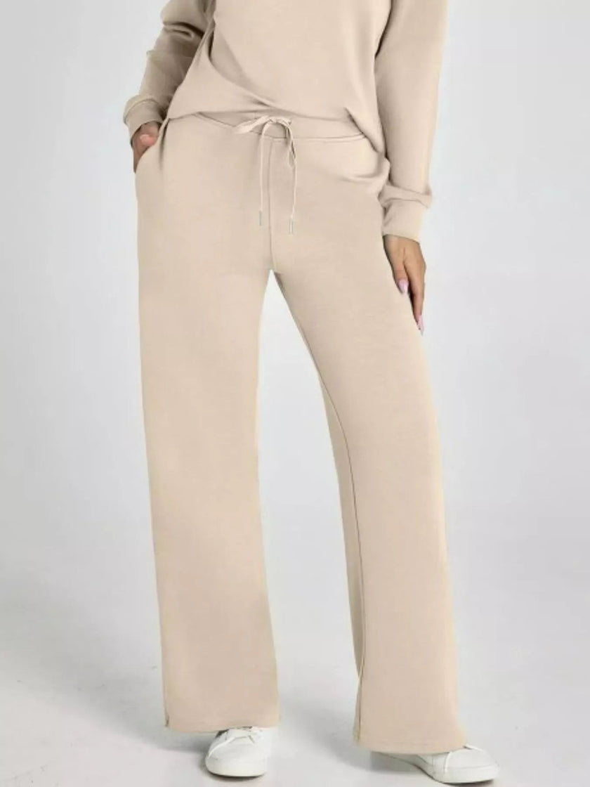 Long Sleeve Top and Pants Plus Size - FLORENTINE IRIS