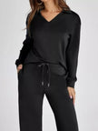 Long Sleeve Top and Pants Plus Size - FLORENTINE IRIS