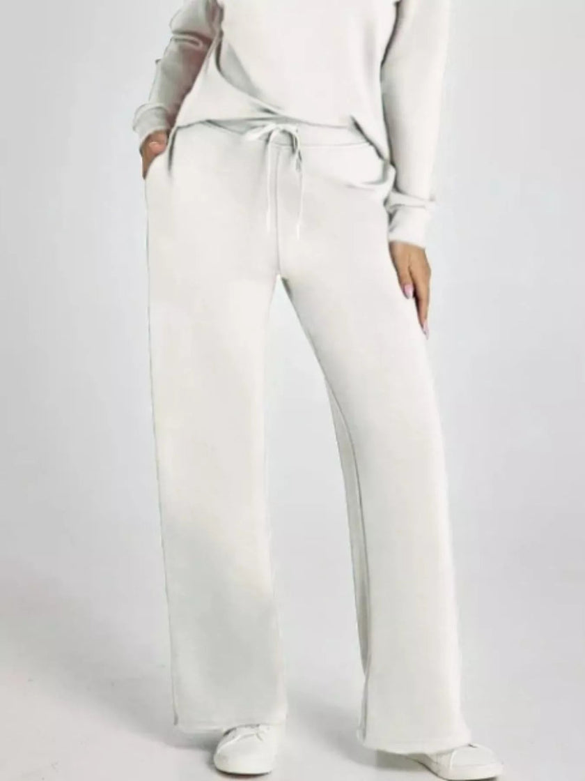 Long Sleeve Top and Pants Plus Size - FLORENTINE IRIS