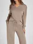 Long Sleeve Top and Pants Plus Size - FLORENTINE IRIS