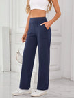 Lovelet High Waist Active Pants with Pockets - FLORENTINE IRIS