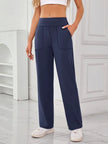 Lovelet High Waist Active Pants with Pockets - FLORENTINE IRIS