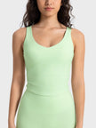 Millennia Cropped Sport Tank - FLORENTINE IRIS