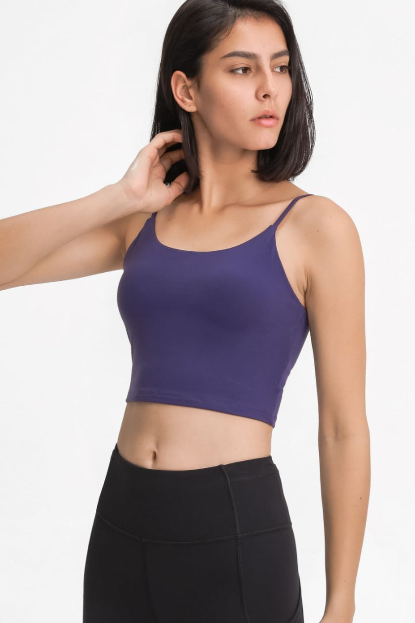 Millennia Feel Like Skin Scoop Neck Sports Cami - FLORENTINE IRIS
