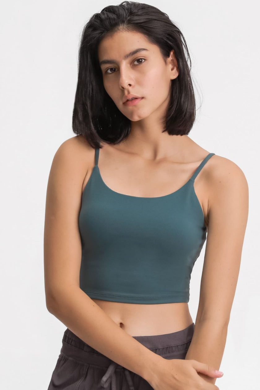 Millennia Feel Like Skin Scoop Neck Sports Cami - FLORENTINE IRIS