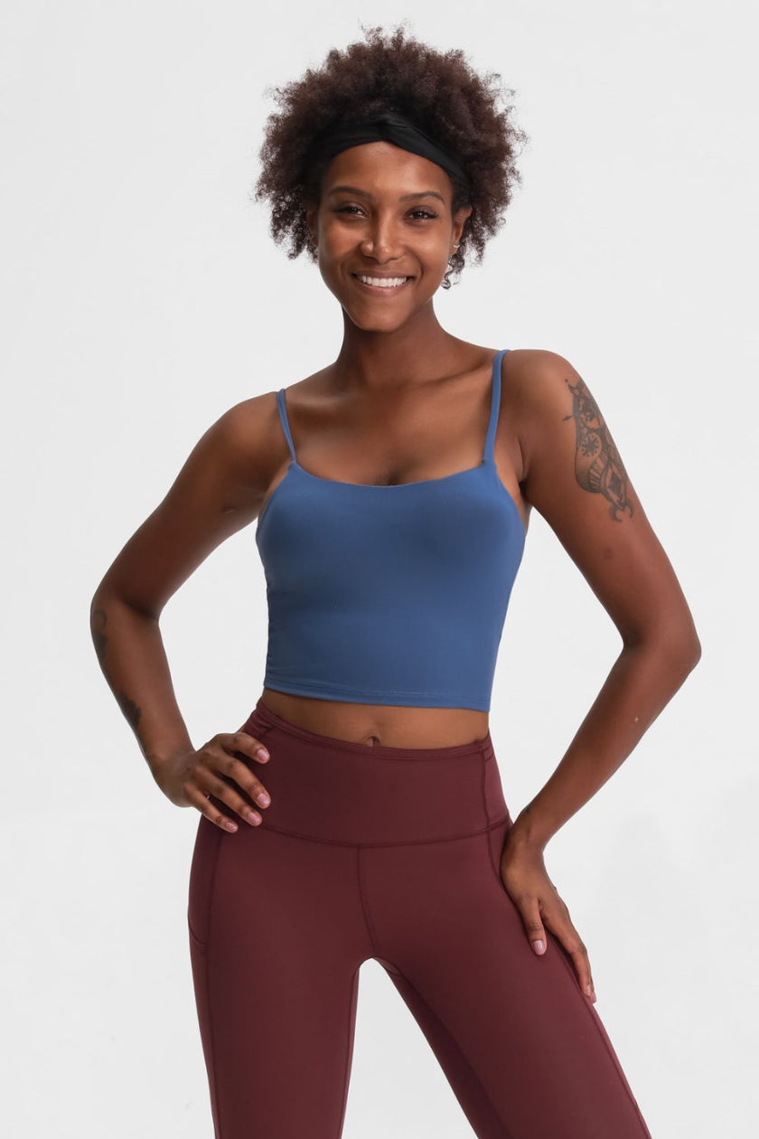 Millennia Feel Like Skin Scoop Neck Sports Cami - FLORENTINE IRIS