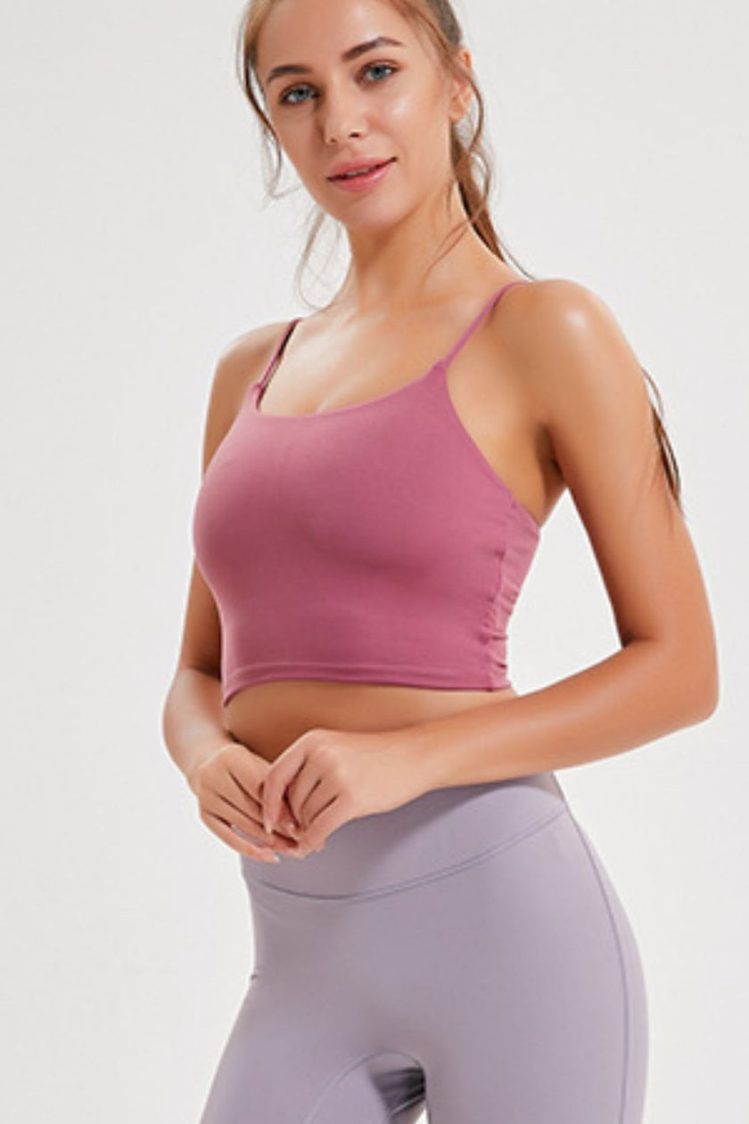 Millennia Feel Like Skin Scoop Neck Sports Cami - FLORENTINE IRIS