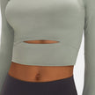 Millennia Long Sleeve Cropped Top With Sports Strap - FLORENTINE IRIS