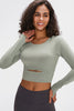 Millennia Long Sleeve Cropped Top With Sports Strap - FLORENTINE IRIS