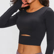 Millennia Long Sleeve Cropped Top With Sports Strap - FLORENTINE IRIS