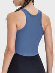 Millennia Round Neck Racerback Active Tank - FLORENTINE IRIS