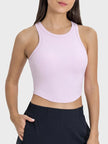 Millennia Round Neck Racerback Active Tank - FLORENTINE IRIS