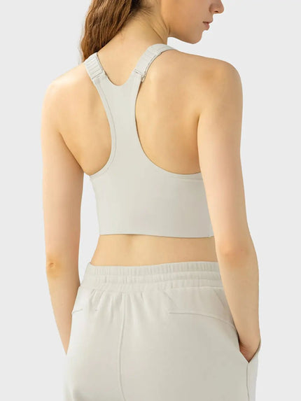 Millennia Wide Strap Sport Bra - FLORENTINE IRIS