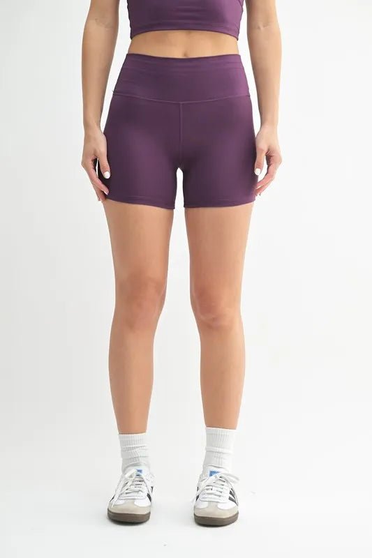 MONO B Venice Cloud Light Contour Biker Shorts - FLORENTINE IRIS