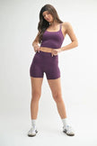 MONO B Venice Cloud Light Contour Biker Shorts - FLORENTINE IRIS