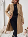 One Button Wool Blend Overcoat - FLORENTINE IRIS