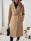 One Button Wool Blend Overcoat - FLORENTINE IRIS