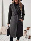One Button Wool Blend Overcoat - FLORENTINE IRIS