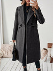One Button Wool Blend Overcoat - FLORENTINE IRIS