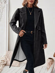 One Button Wool Blend Overcoat - FLORENTINE IRIS