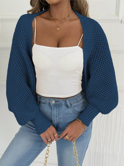 Open Front Batwing Sleeve Cardigan - FLORENTINE IRIS