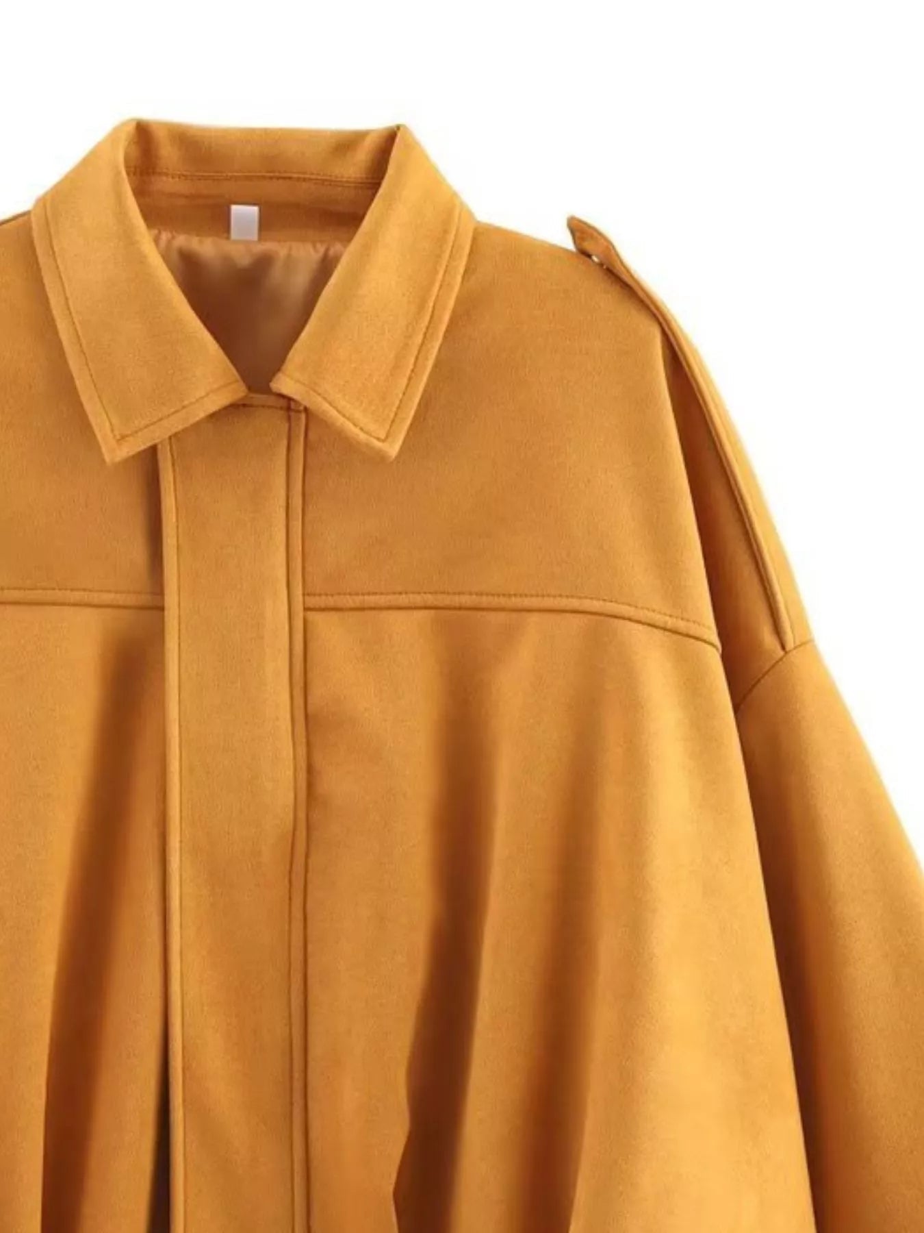 Oversized Zip Up Batwing Sleeve Casual Jacket - FLORENTINE IRIS