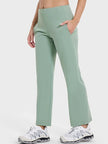 Pocketed High Waist Active Pants - FLORENTINE IRIS