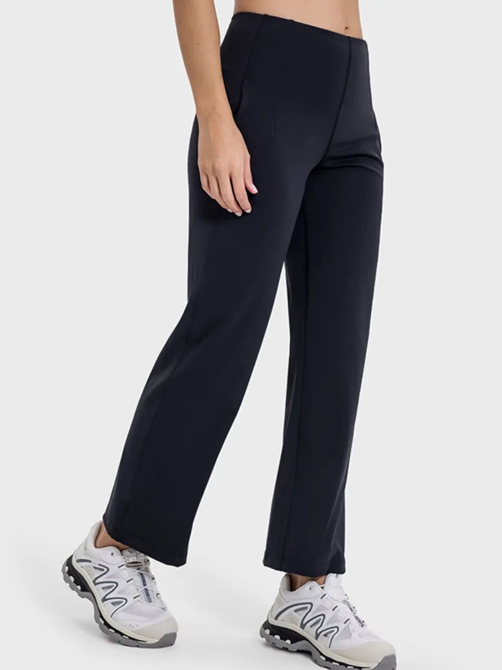Pocketed High Waist Active Pants - FLORENTINE IRIS