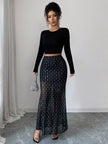 Polka Dot Maxi Skirt - FLORENTINE IRIS