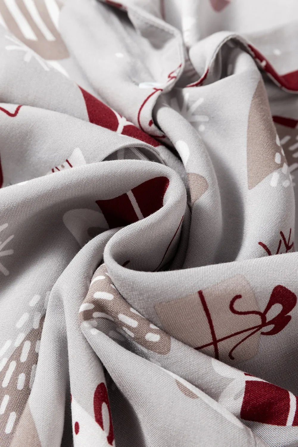 Printed Long Sleeve Top and Pants Lounge Set - FLORENTINE IRIS