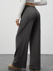 Relaxed Fit Wide Leg Pants - FLORENTINE IRIS