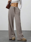 Relaxed Fit Wide Leg Pants - FLORENTINE IRIS