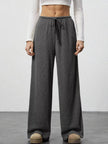 Relaxed Fit Wide Leg Pants - FLORENTINE IRIS