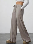 Relaxed Fit Wide Leg Pants - FLORENTINE IRIS