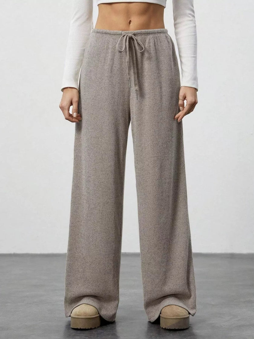 Relaxed Fit Wide Leg Pants - FLORENTINE IRIS