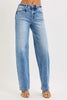 RISEN High Rise Wide Baggy Jeans - FLORENTINE IRIS
